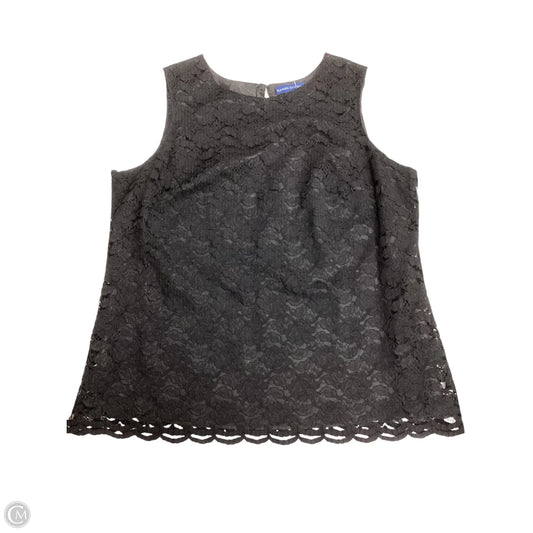 Top Sleeveless By Karen Scott In Black, Size: 1x