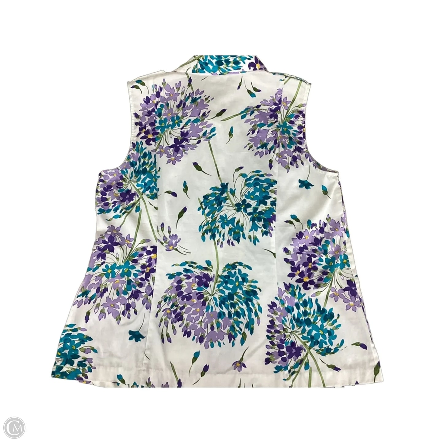 Blouse Sleeveless By Van Heusen In Floral Print, Size: Xl
