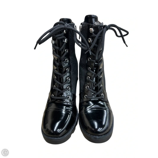 Boots Ankle Heels By Guess In Black, Size: 9.5