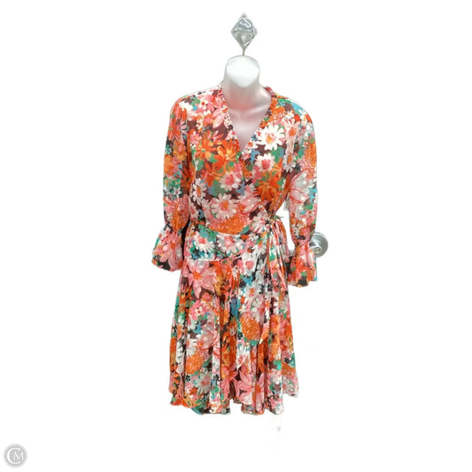 Dress Casual Midi By Tahari By Arthur Levine In Floral Print, Size: S