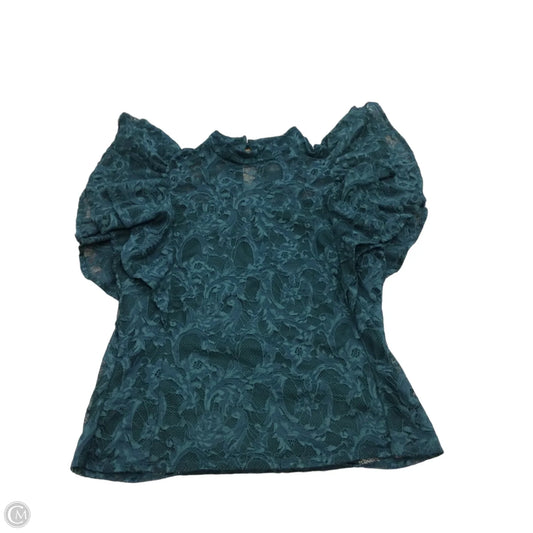 Blouse Short Sleeve By Bke In Green, Size: M