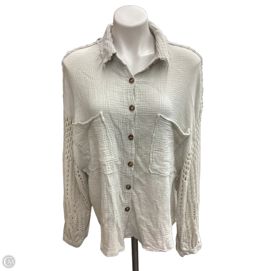 Top Long Sleeve By Pol In Taupe, Size: S