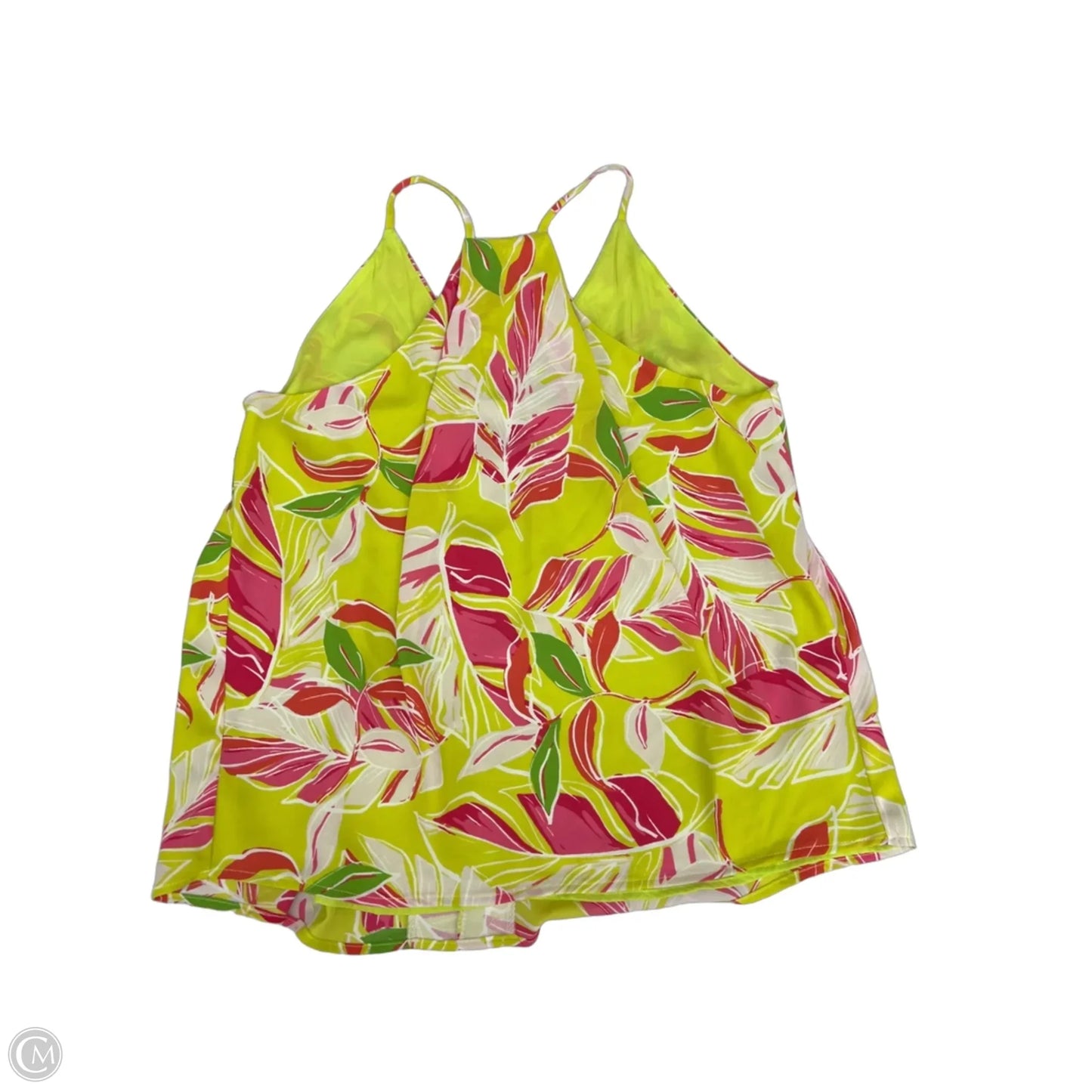 Blouse Sleeveless By Adrienne In Green & Pink, Size: S