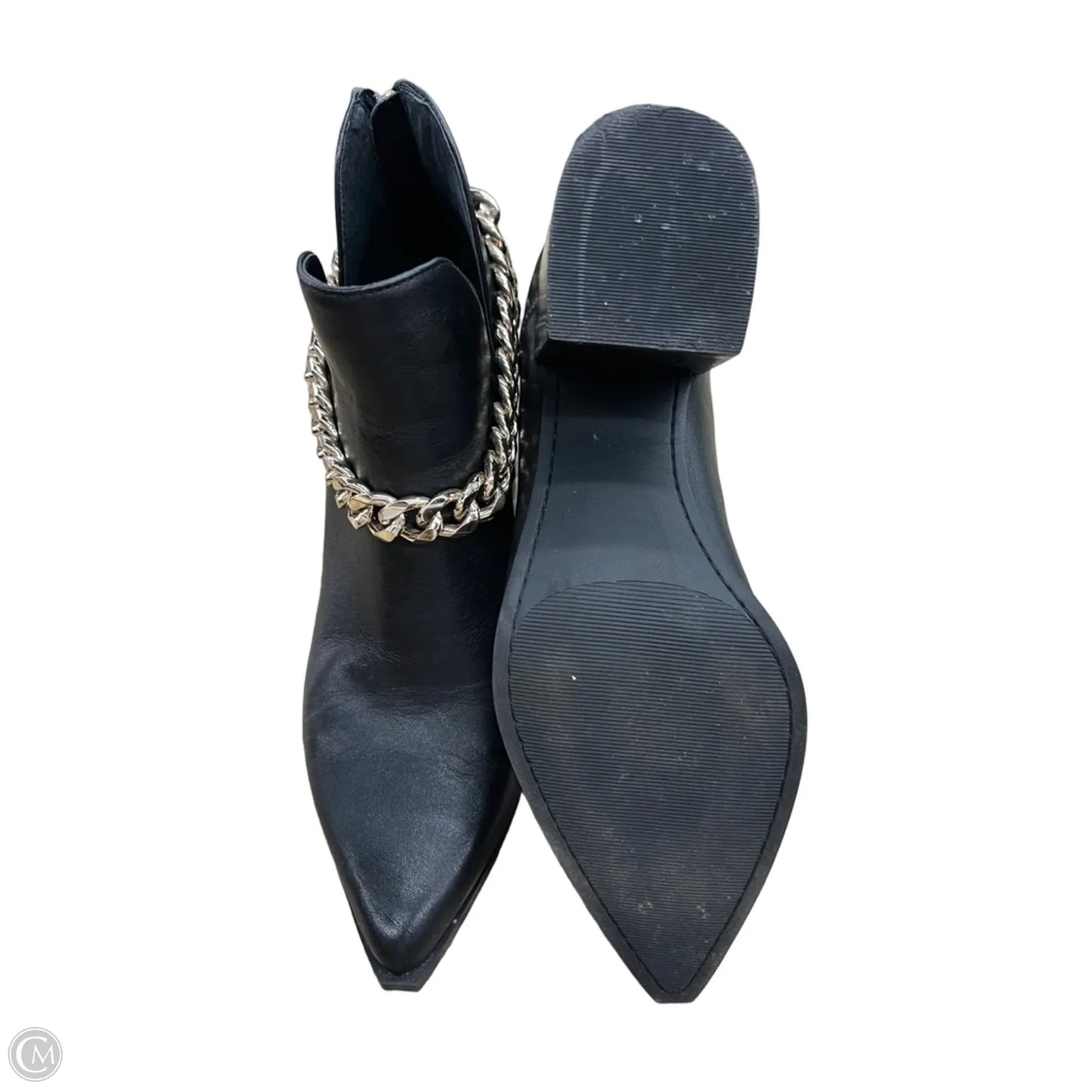 Boots Leather By Steve Madden In Black, Size: 10