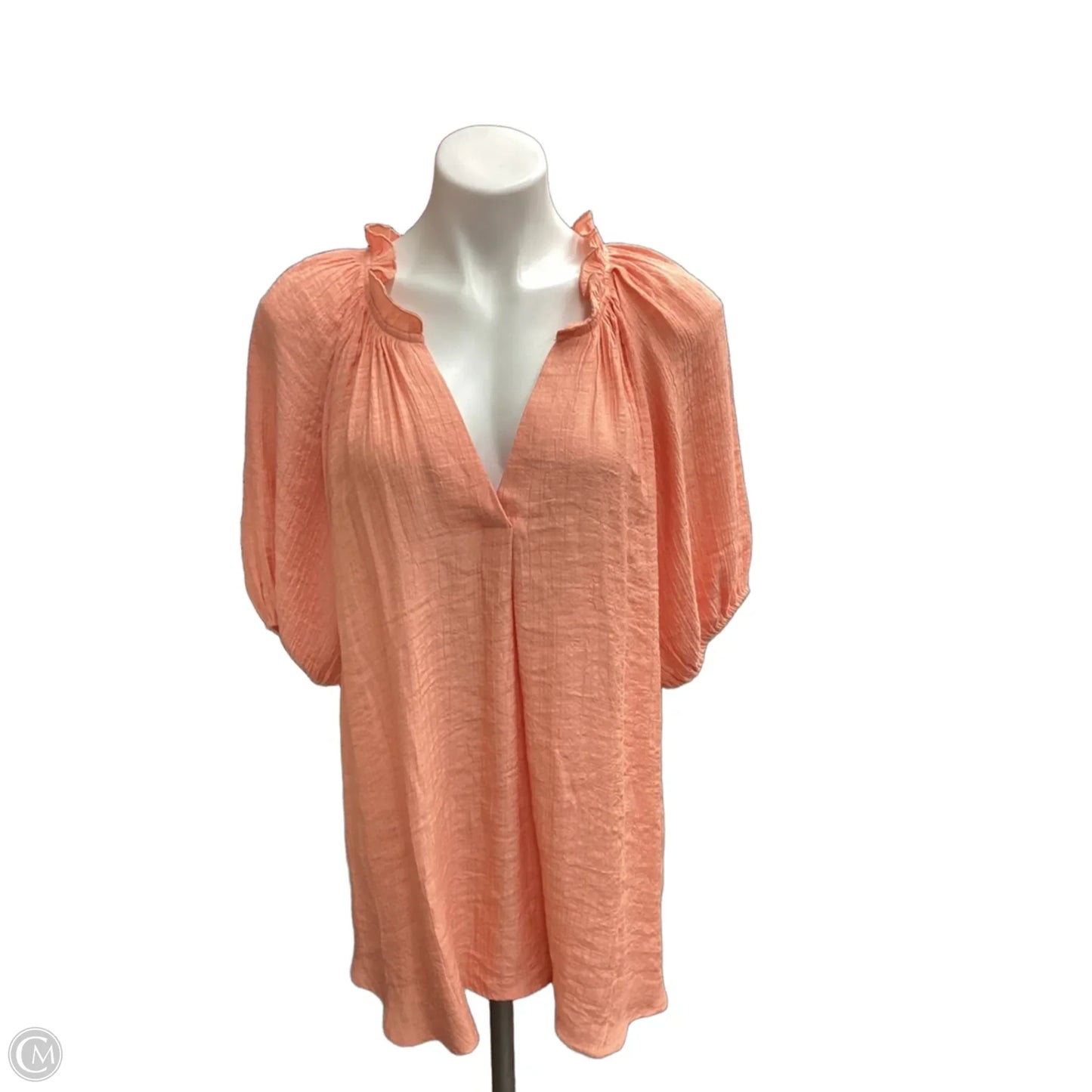 Top Short Sleeve By Blu Pepper In Orange, Size: 2x