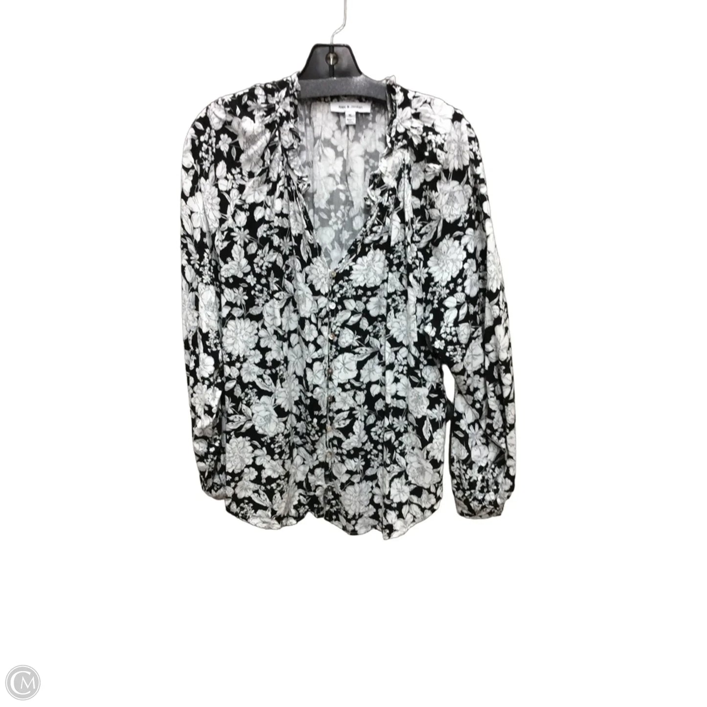 Top Long Sleeve By Clothes Mentor In Floral Print, Size: Xl