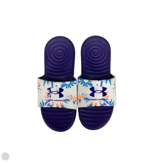 Sandals Flats By Under Armour In Blue & Orange, Size: 9