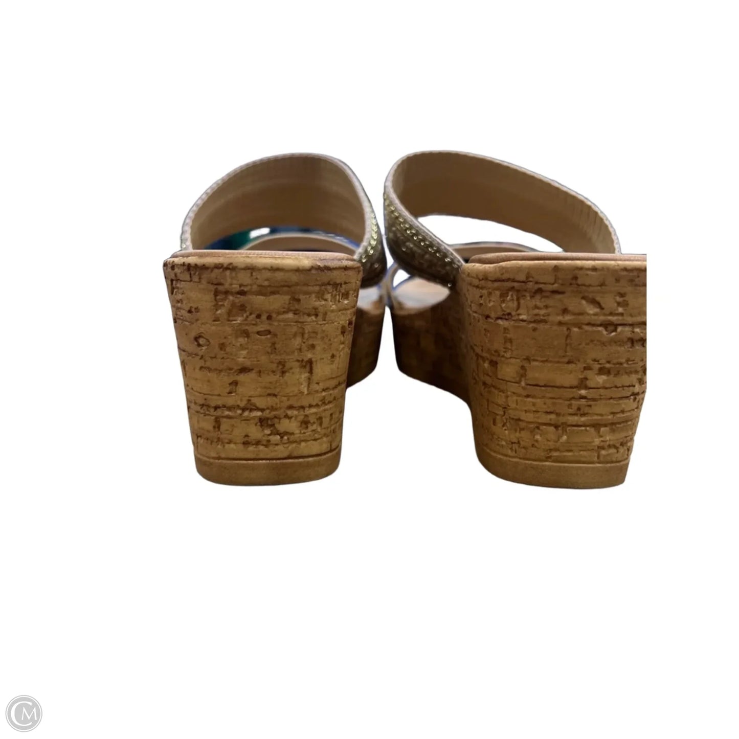 Sandals Heels Wedge By Toscanella In Tan, Size: 7