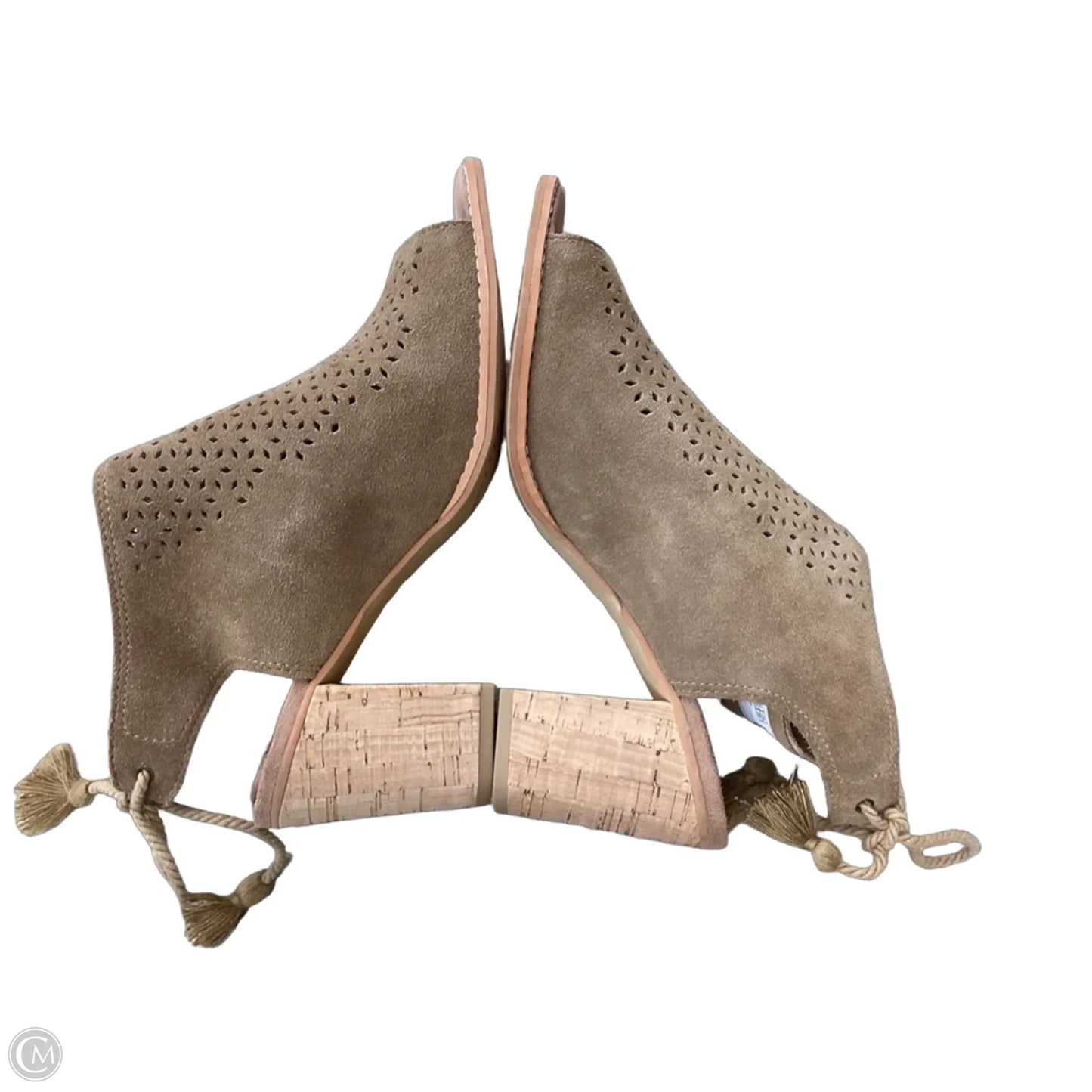 Sandals Heels Block By Toms In Tan, Size: 9