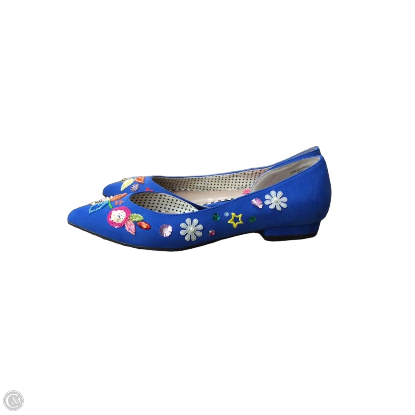 Shoes Flats By Betsey Johnson In Blue, Size: 6