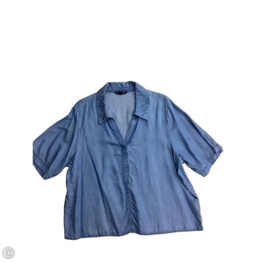 Top Short Sleeve By Zac And Rachel In Blue, Size: Xl