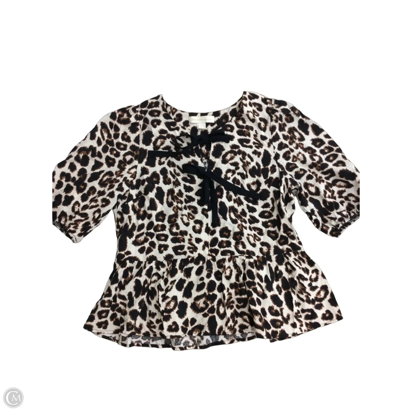 Top Short Sleeve By Monteau In Animal Print, Size: M