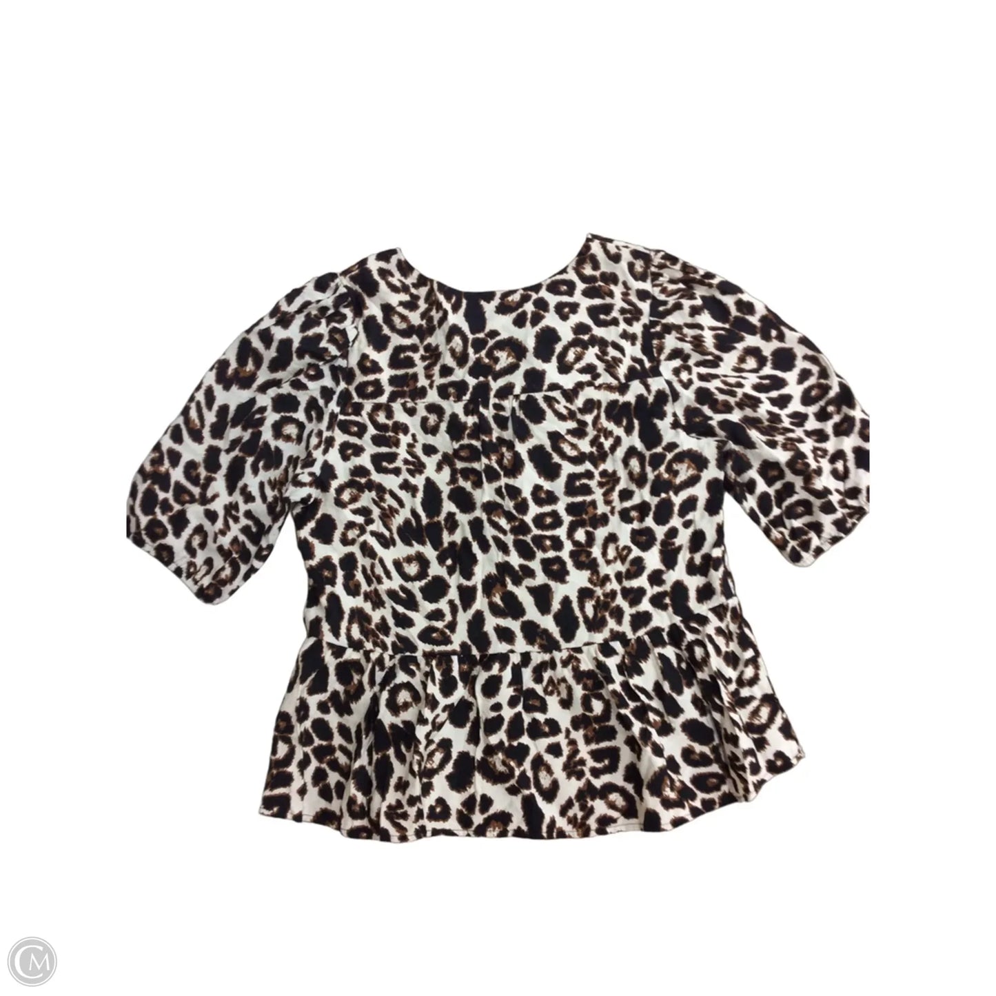 Top Short Sleeve By Monteau In Animal Print, Size: M