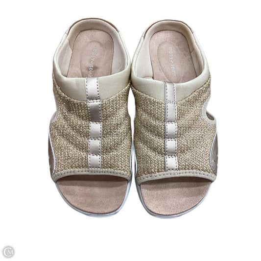 Sandals Flats By Easy Spirit In Gold, Size: 7