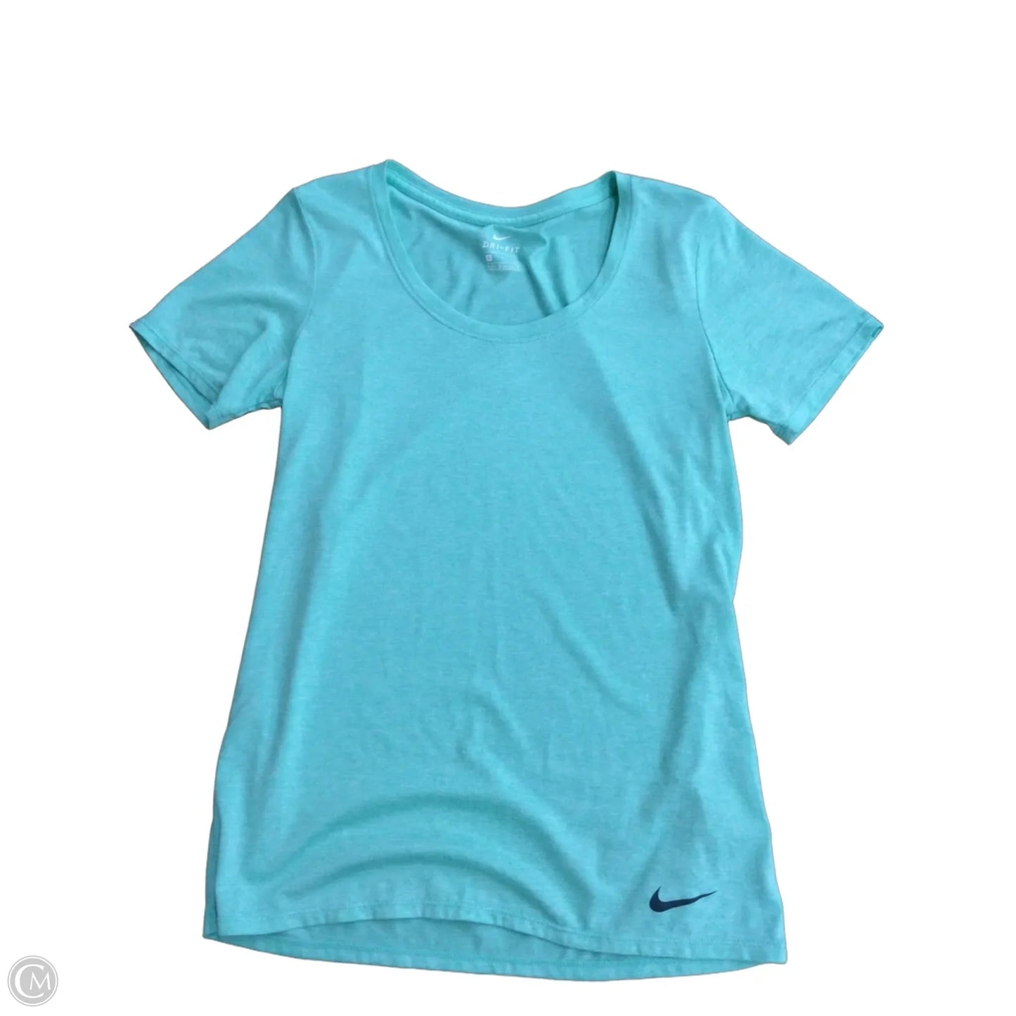 Athletic Top Short Sleeve By Nike In Green, Size: S