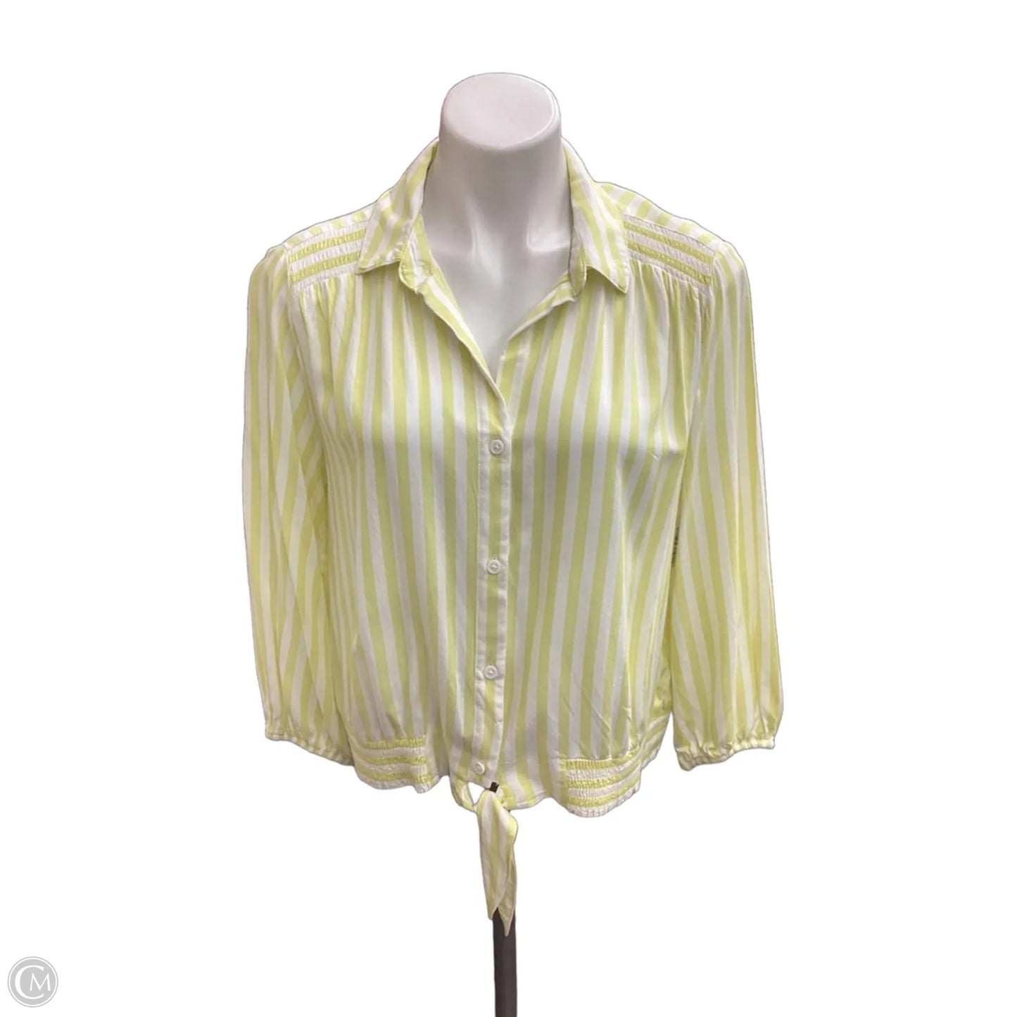 Top 3/4 Sleeve By Beachlunchlounge In Yellow, Size: M