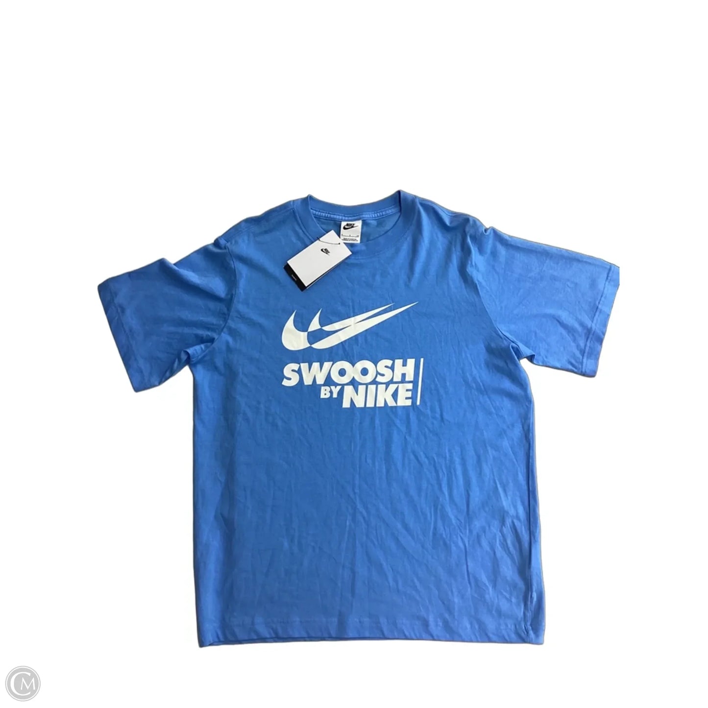 Athletic Top Short Sleeve By Nike In Blue, Size: S