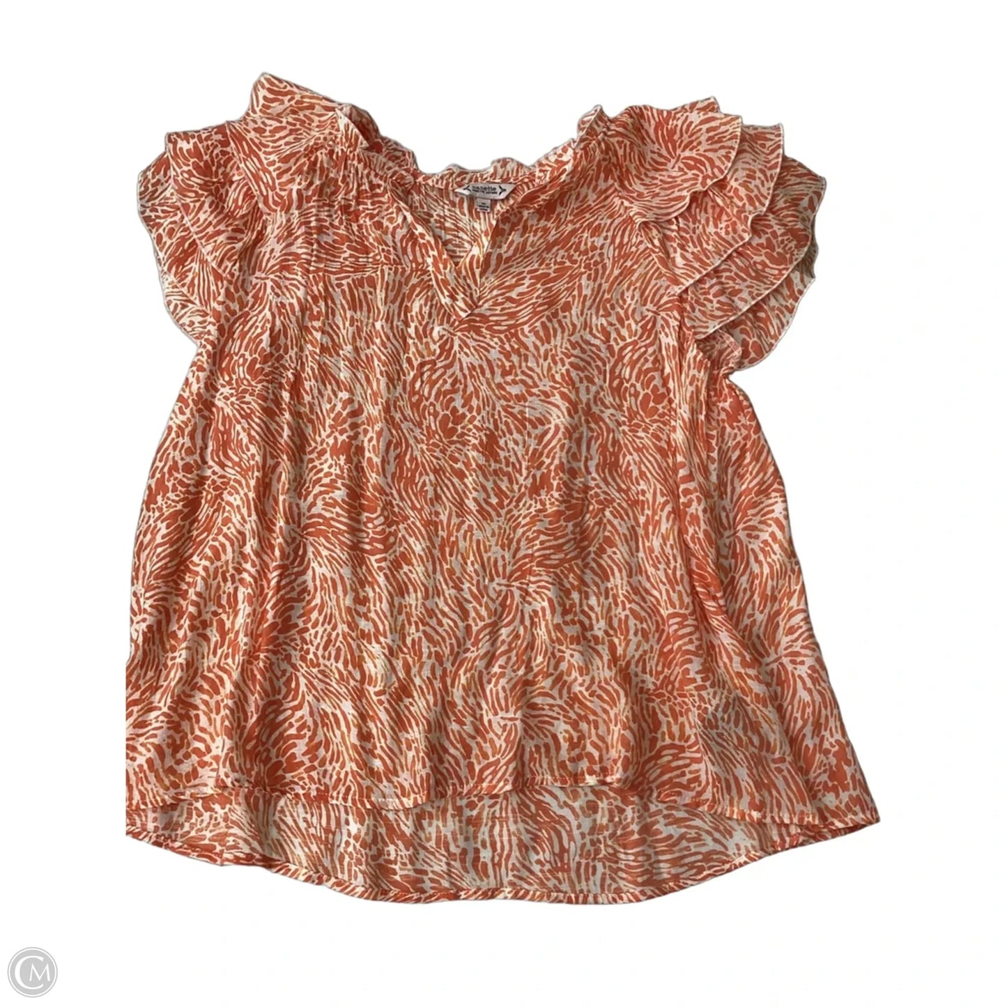 Top Short Sleeve By Nanette By Nanette Lepore In Orange, Size: Xl