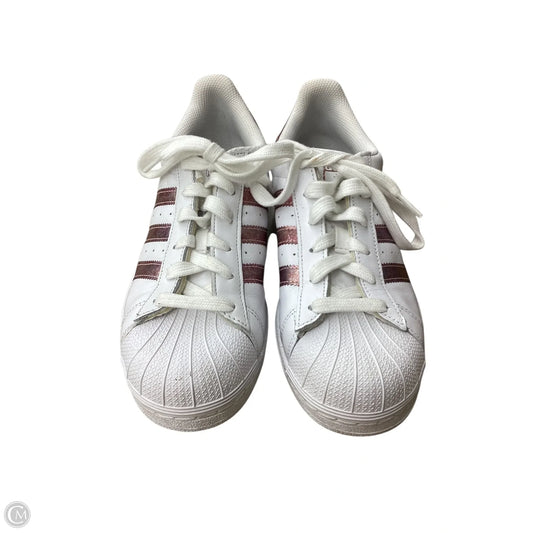 Shoes Sneakers By Adidas In Pink & White, Size: 6.5