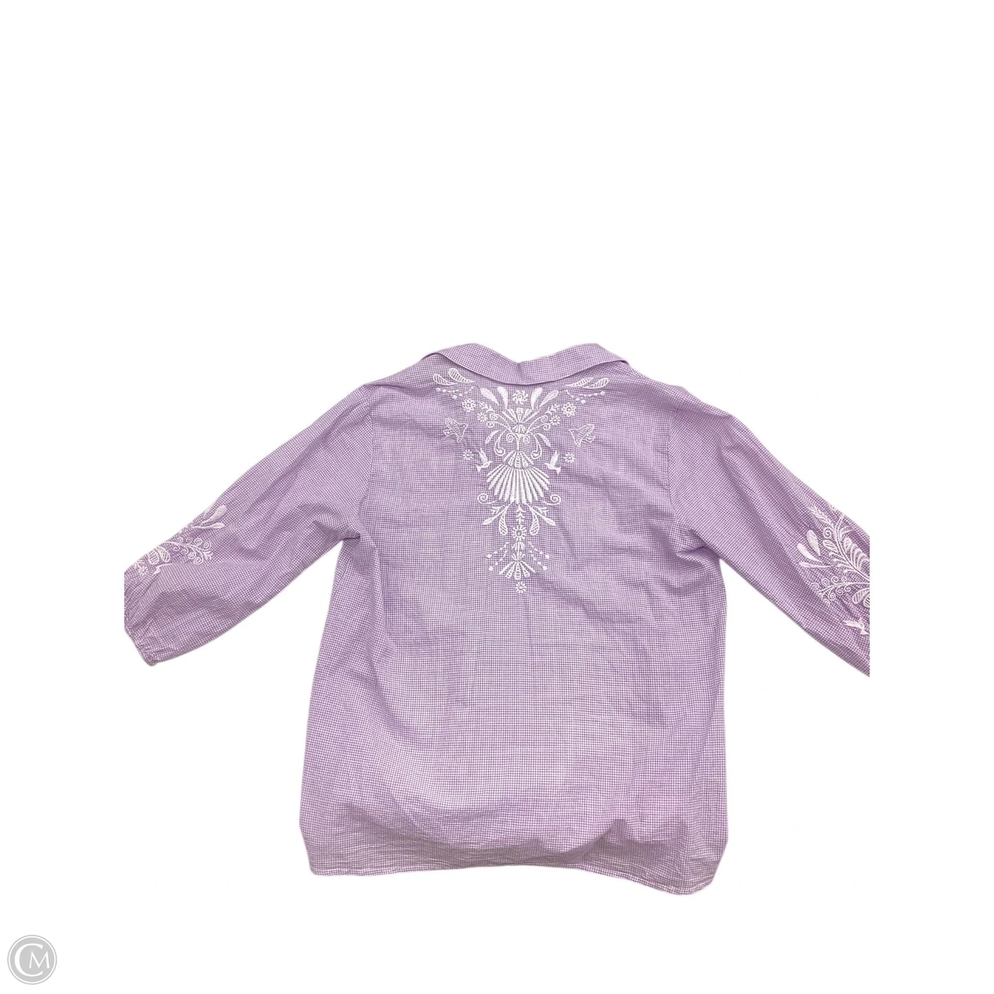 Blouse Long Sleeve By Johnny Was In Purple, Size: M