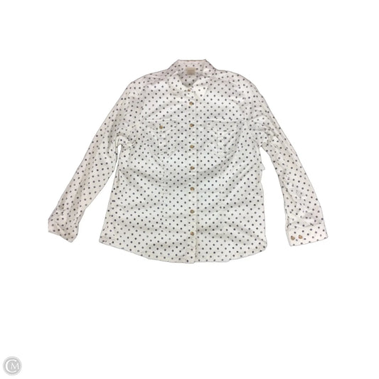 Blouse Long Sleeve By Duluth Trading In Polkadot Pattern, Size: Xl