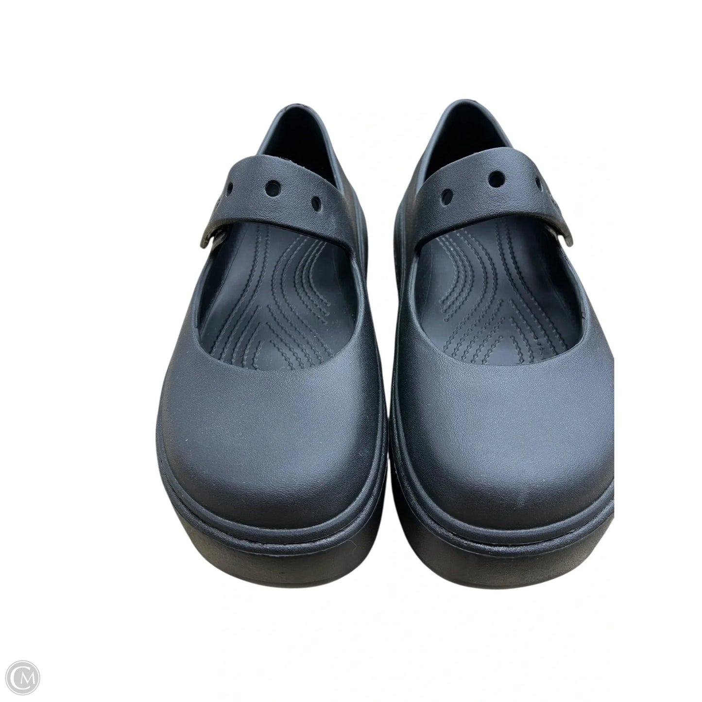 Shoes Heels Platform By Crocs In Black, Size: 9