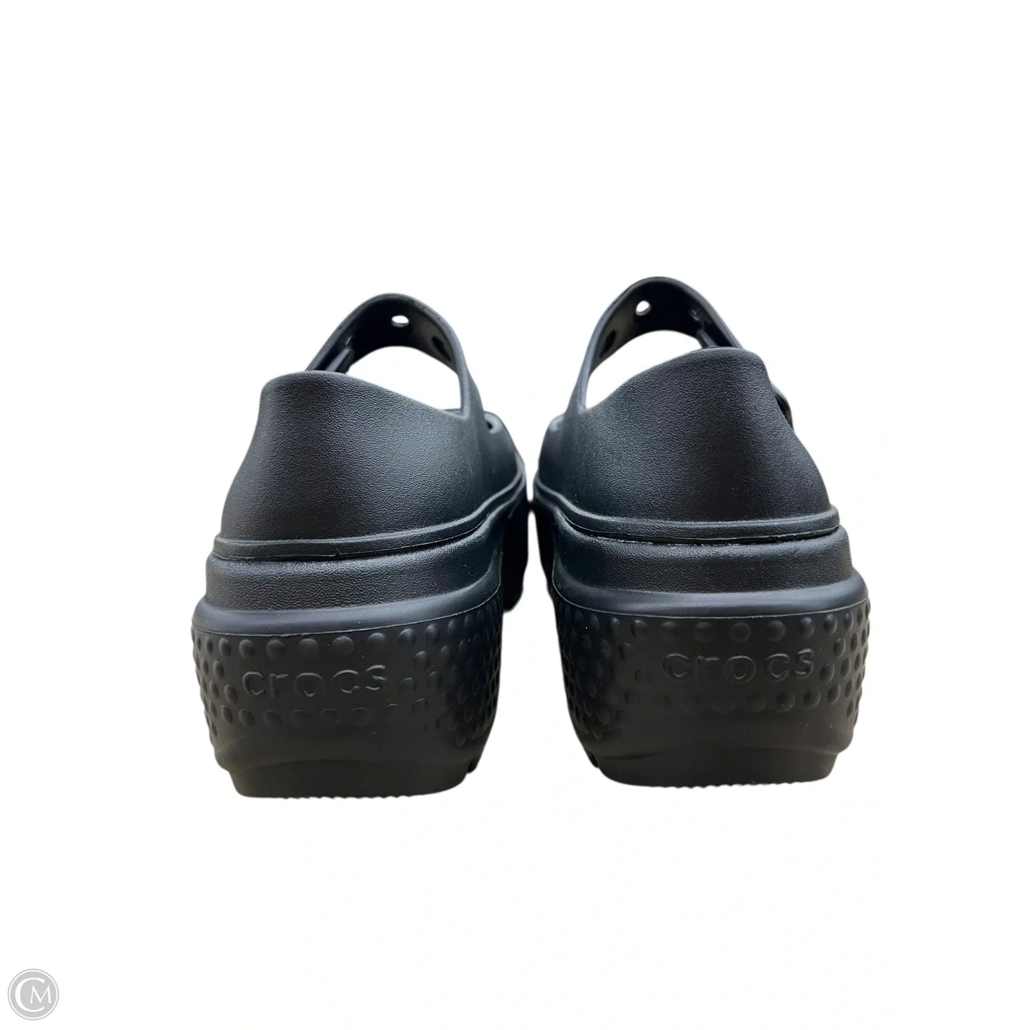 Shoes Heels Platform By Crocs In Black, Size: 9
