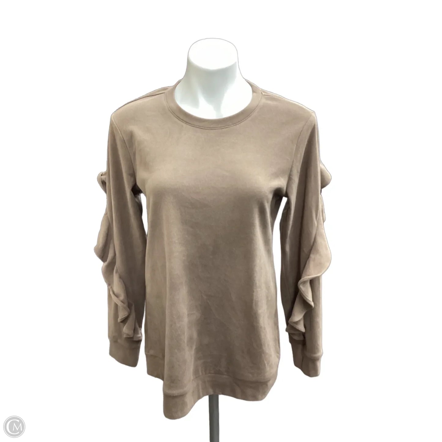 Top 2pc Long Sleeve By Clothes Mentor In Brown, Size: S