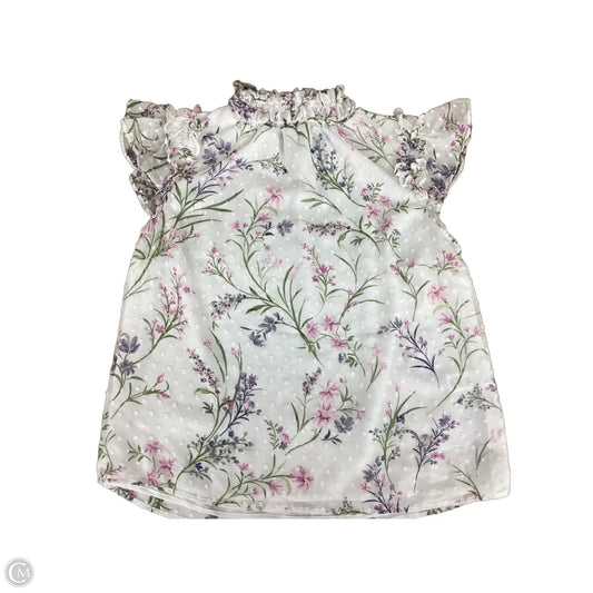 Blouse Short Sleeve By Cece In Floral Print, Size: S