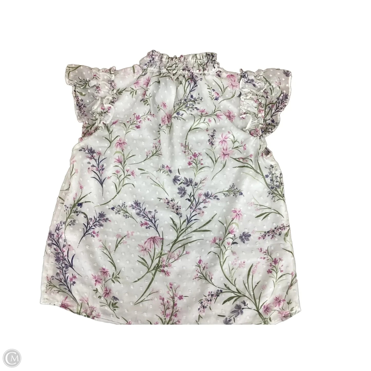 Blouse Short Sleeve By Cece In Floral Print, Size: S