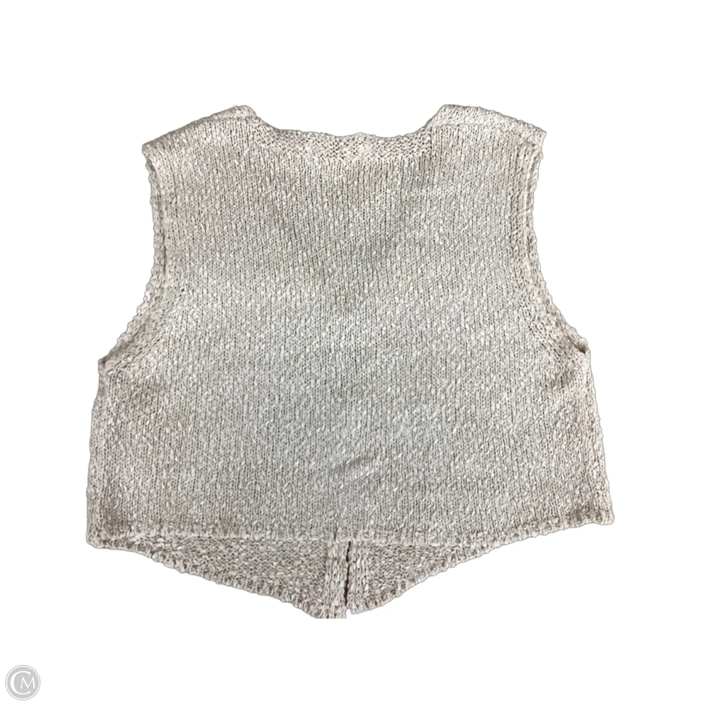 Vest Sweater By Clothes Mentor In Cream, Size: L
