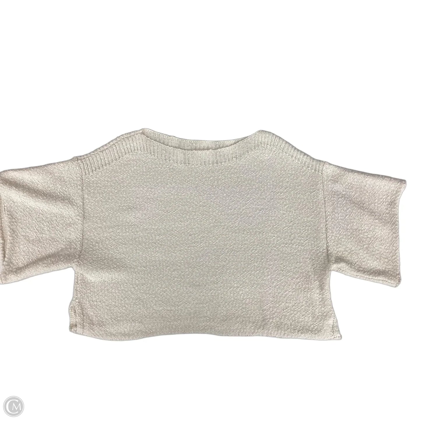Sweater Short Sleeve By Anthropologie In Cream, Size: Xs