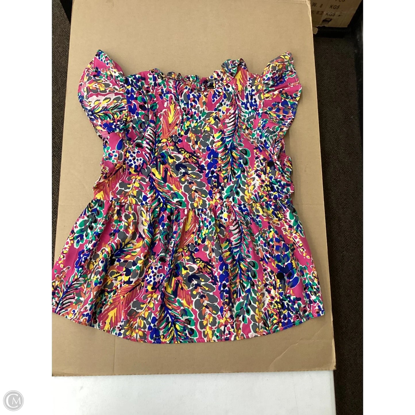 Blouse Short Sleeve By Hailey & Co In Floral Print, Size: M