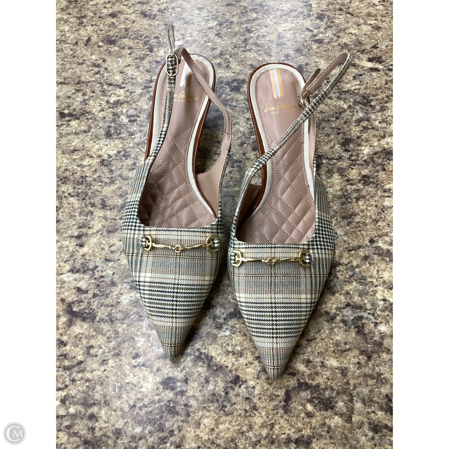 Shoes Heels Kitten By Sam Edelman In Plaid Pattern, Size: 9