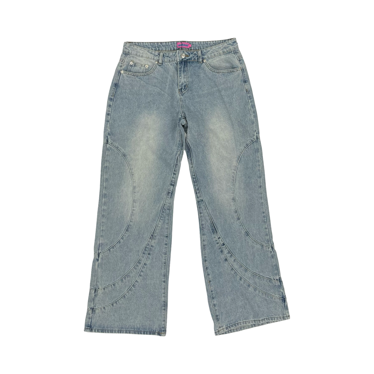 Jeans Wide Leg By Edikted In Blue Denim, Size:L