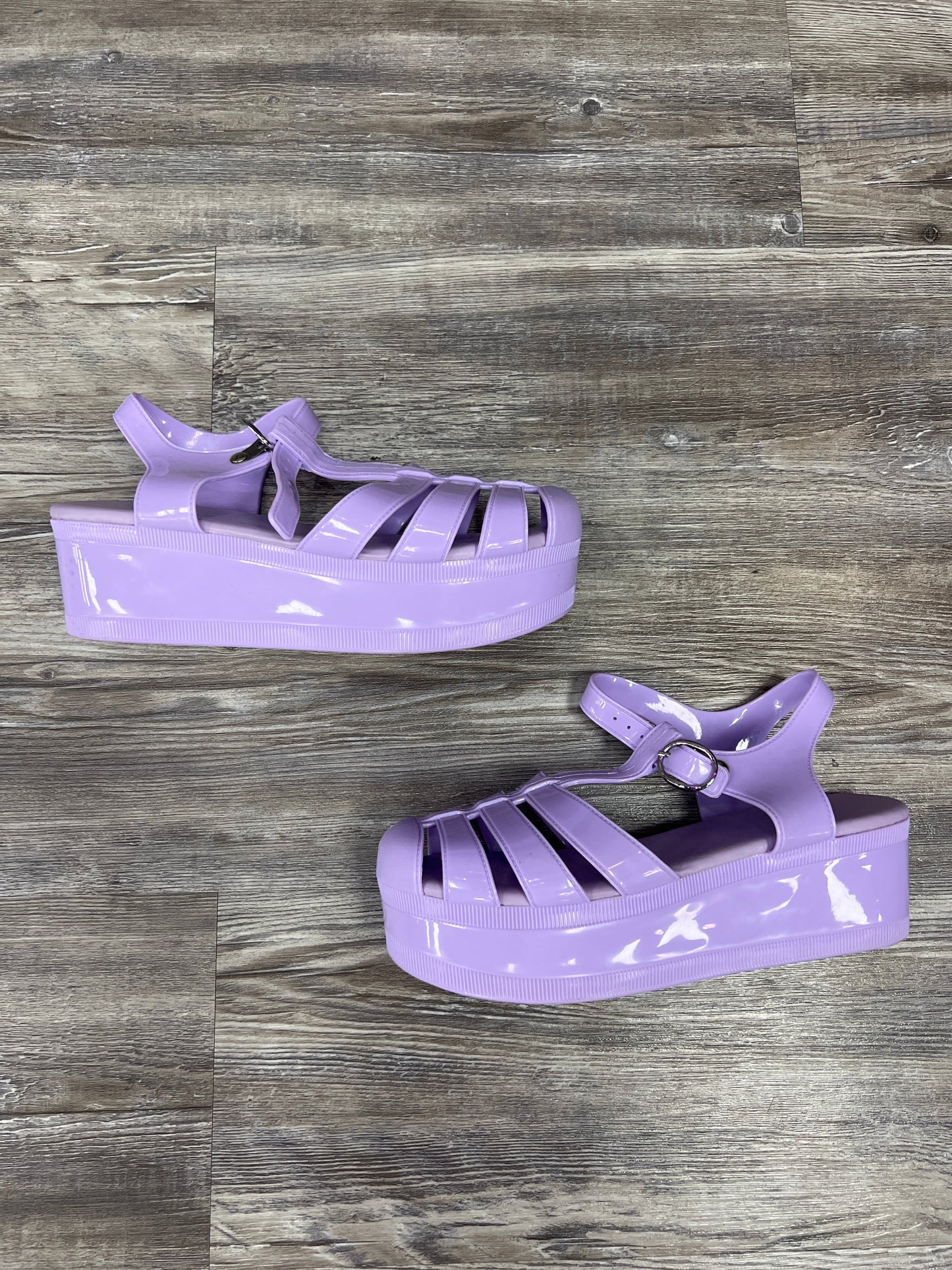 Purple Sandals Heels Platform Jeffery Campbell, Size 9