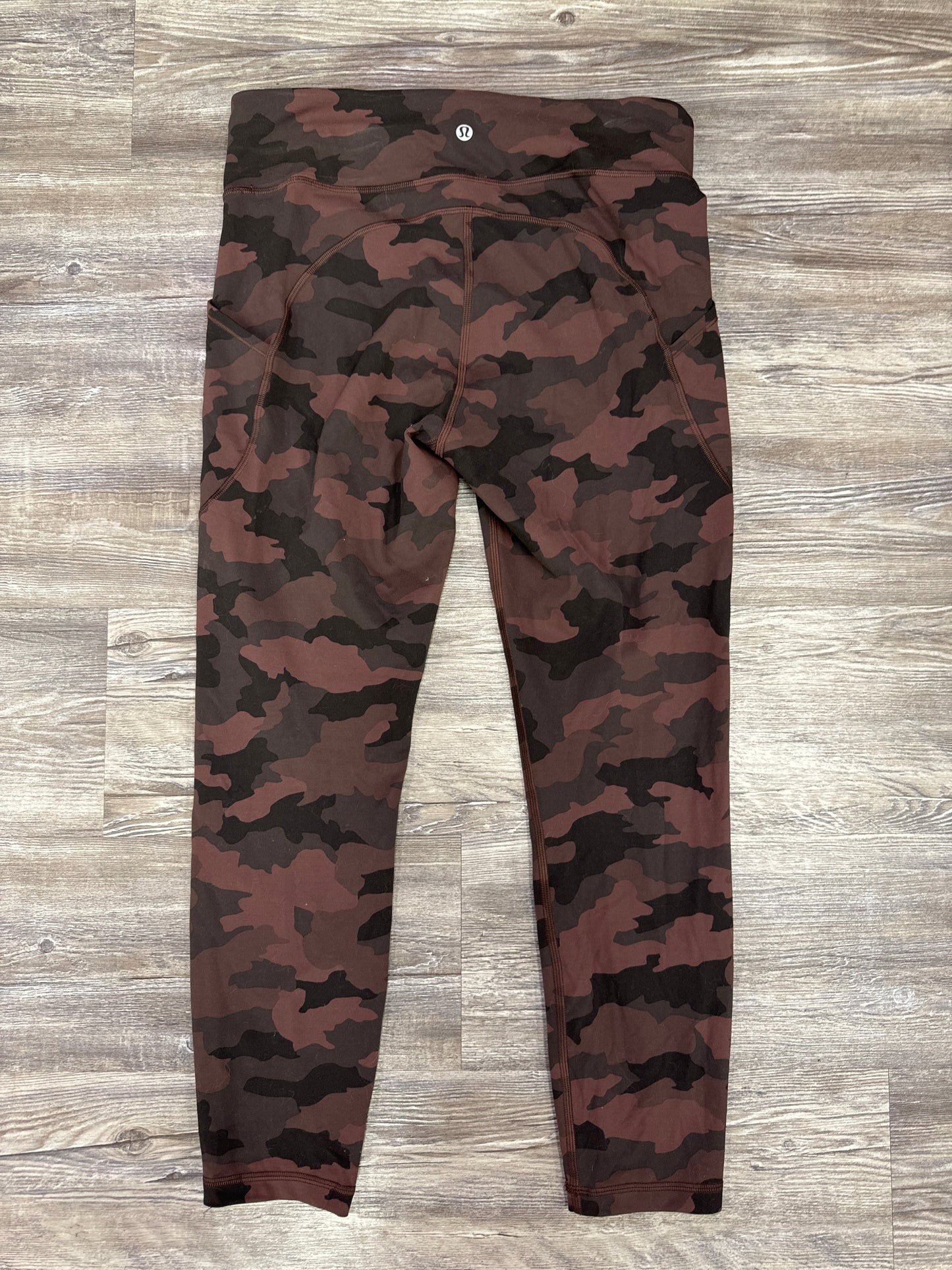 Athletic Leggings By Lululemon In Camouflage Print, Size: 10