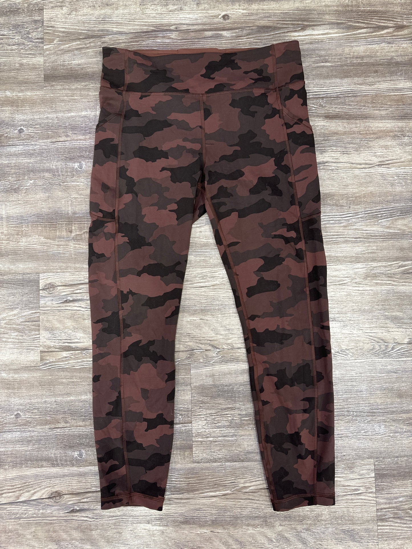 Athletic Leggings By Lululemon In Camouflage Print, Size: 10