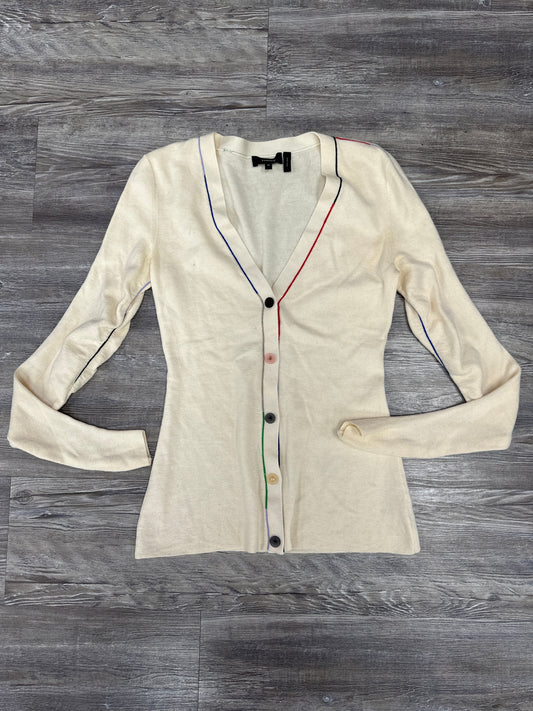 Sweater Cardigan By Theory In Cream, Size: M