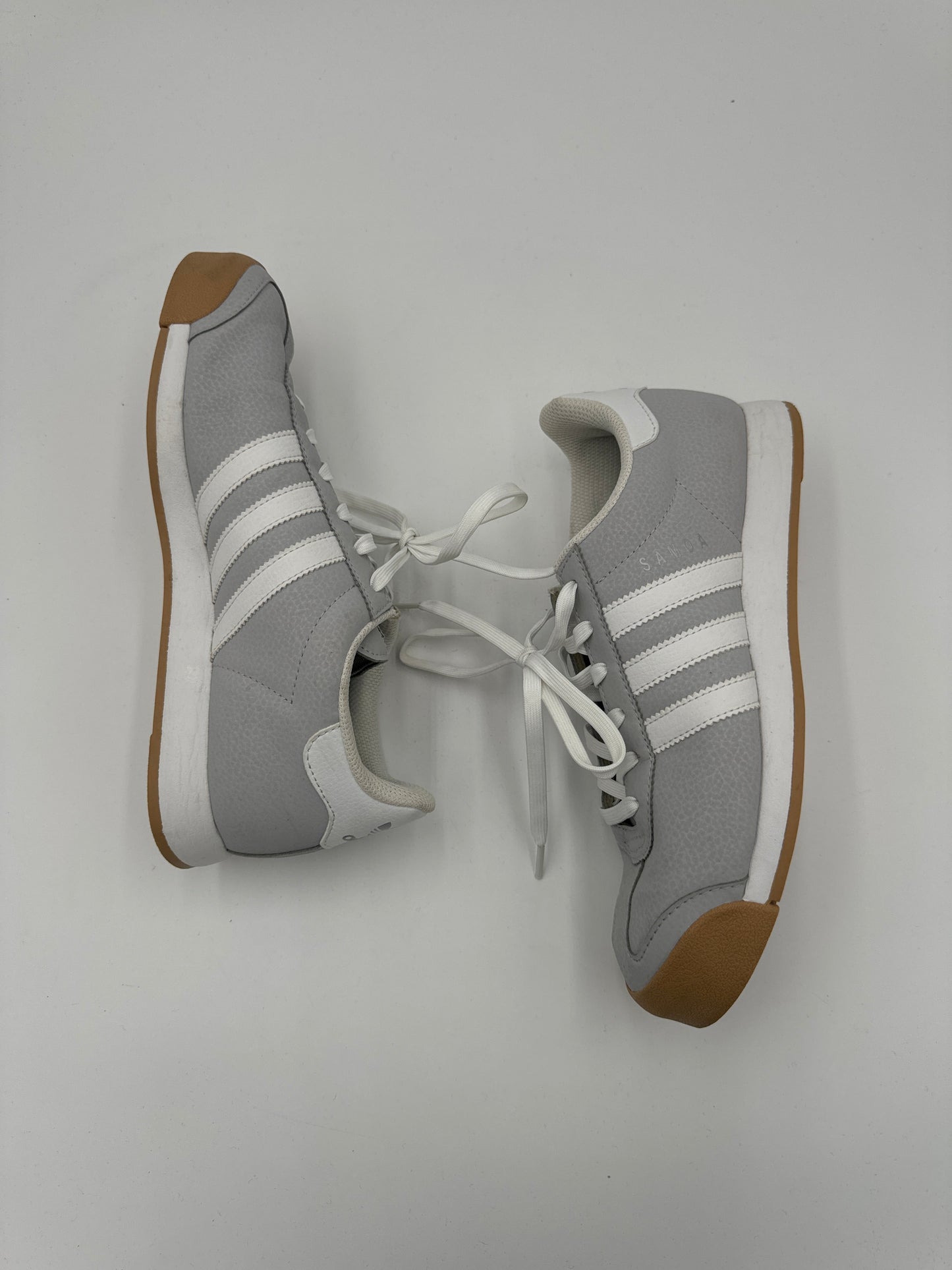 Shoes Sneakers By Adidas In Grey & White, Size: 8.5