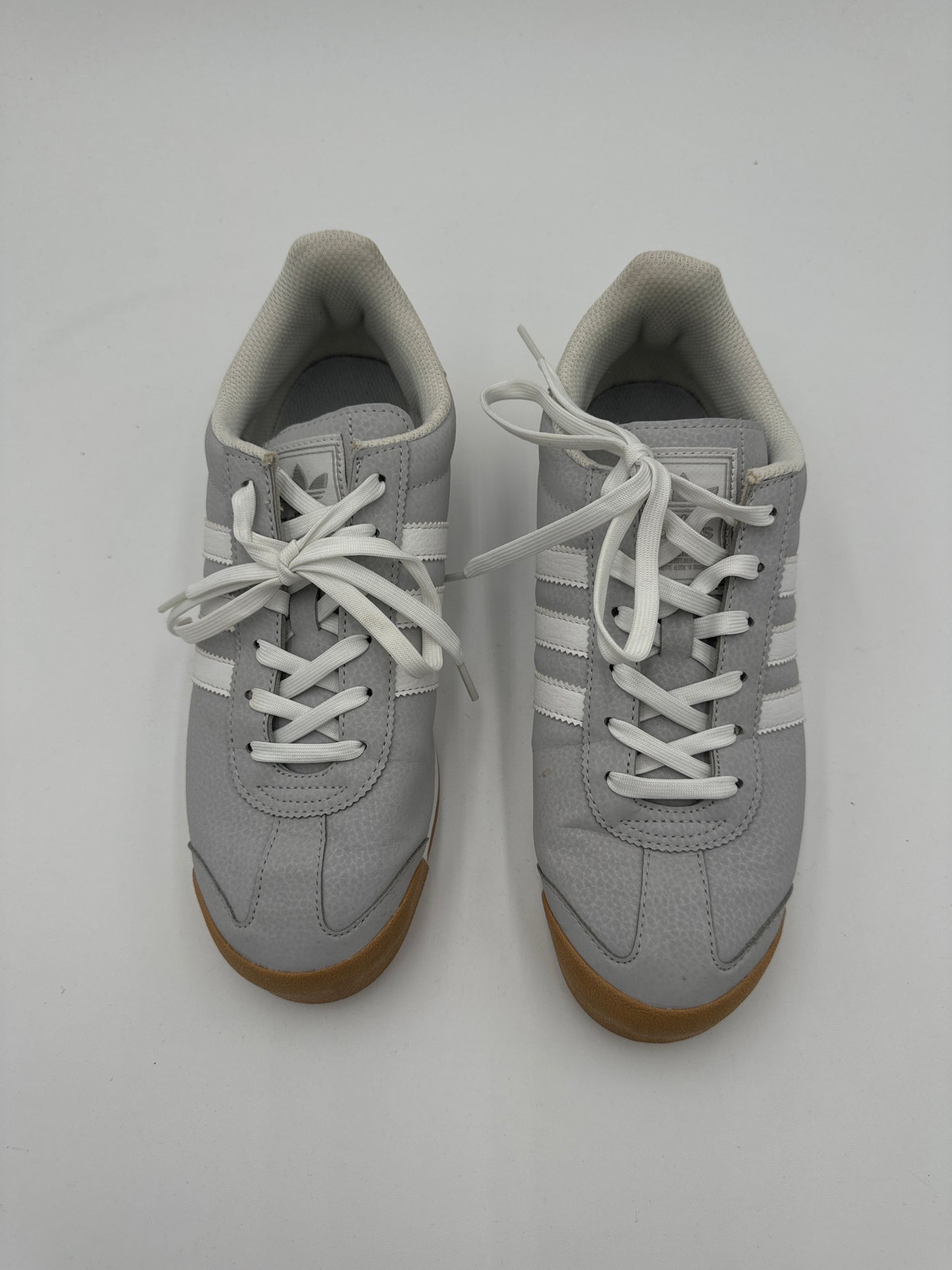 Shoes Sneakers By Adidas In Grey & White, Size: 8.5