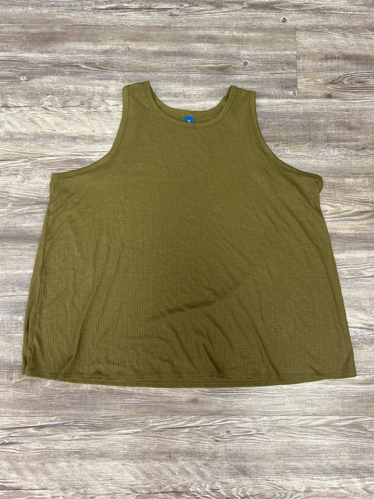 Top Sleeveless By Old Navy In Green, Size: Xxl