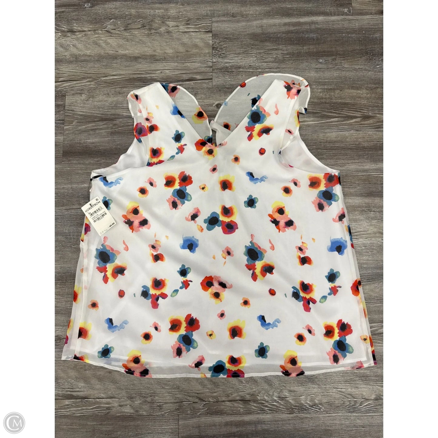 Top Sleeveless By Halogen In White, Size: L