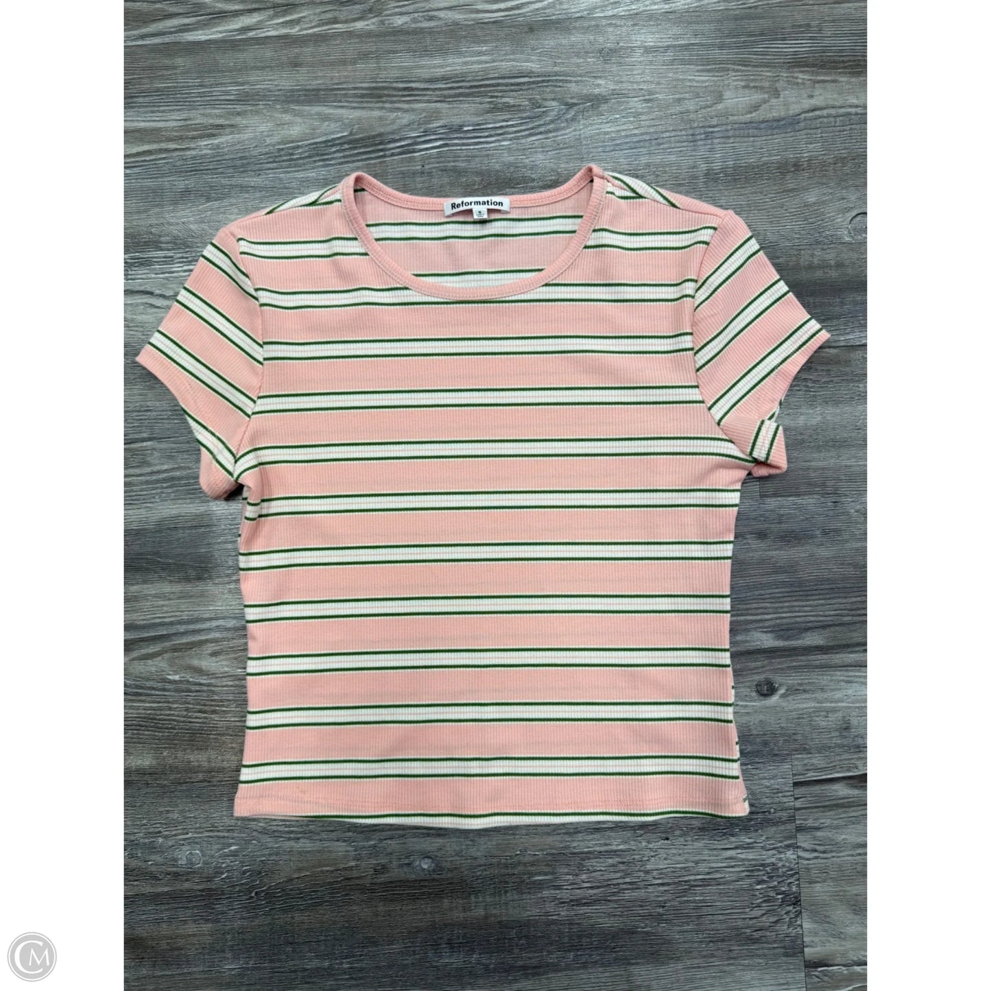 Top Short Sleeve By Reformation In Pink, Size: S