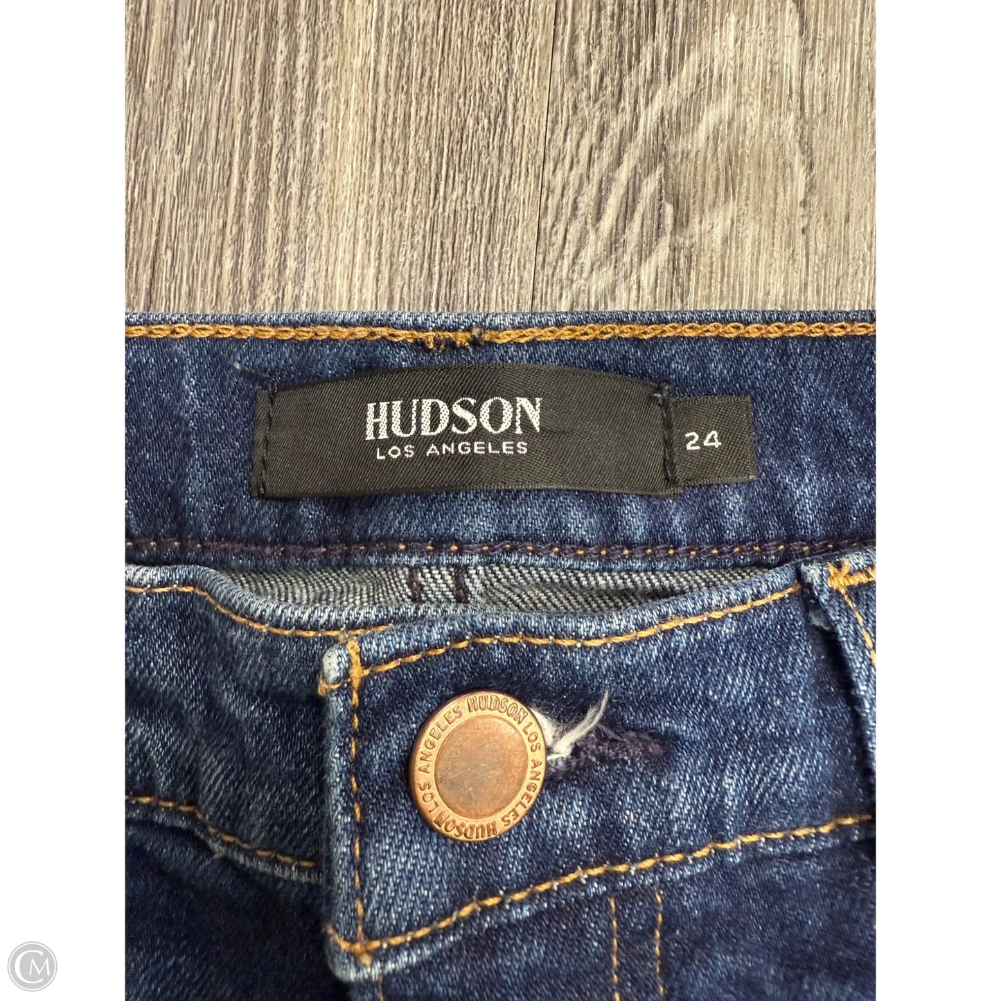Shorts Designer By Hudson In Blue Denim, Size: 0