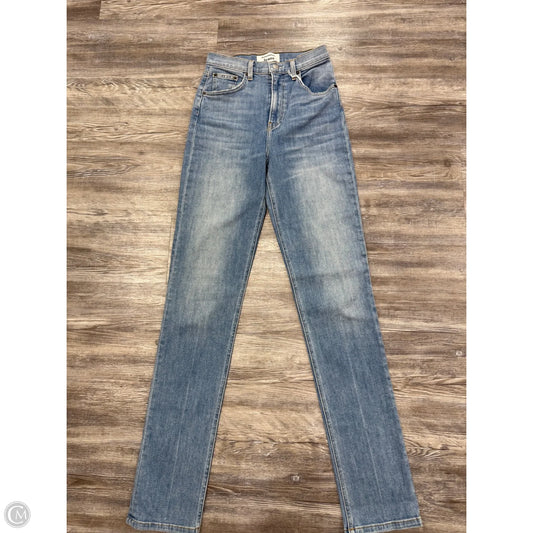 Jeans Straight By Reformation In Blue Denim, Size: 0