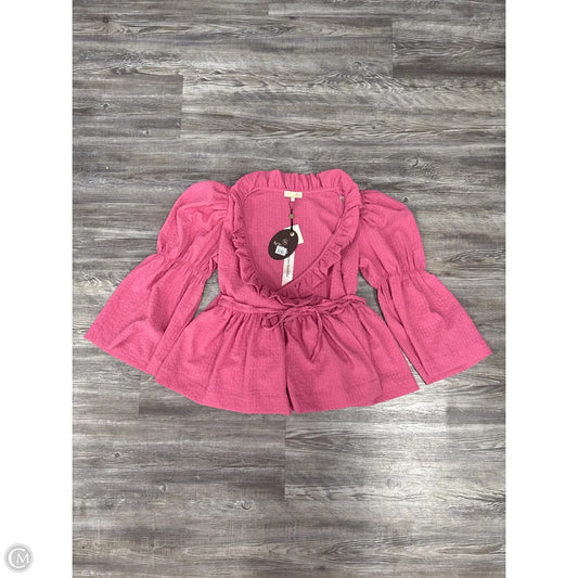 Top Long Sleeve Designer By Cma In Pink, Size: S