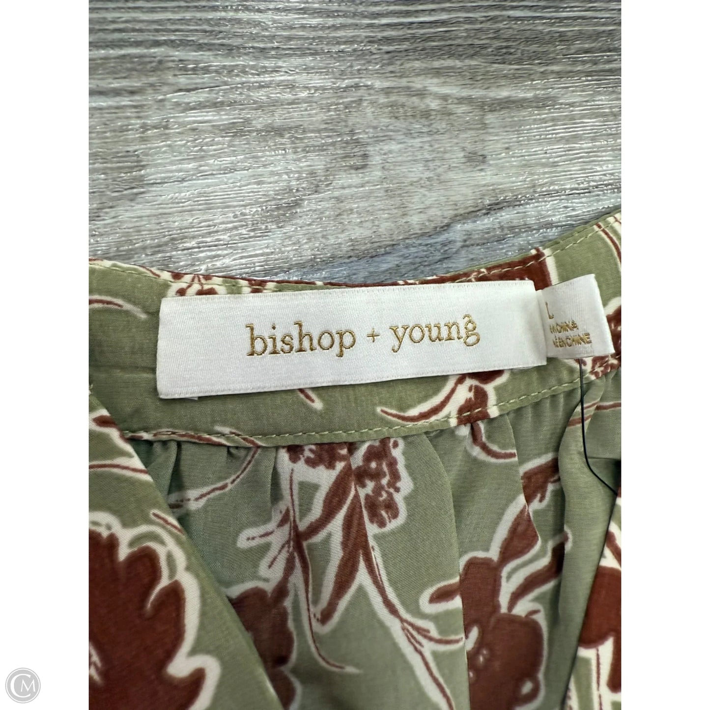 Top Long Sleeve By Bishop + Young In Green & Red, Size: L