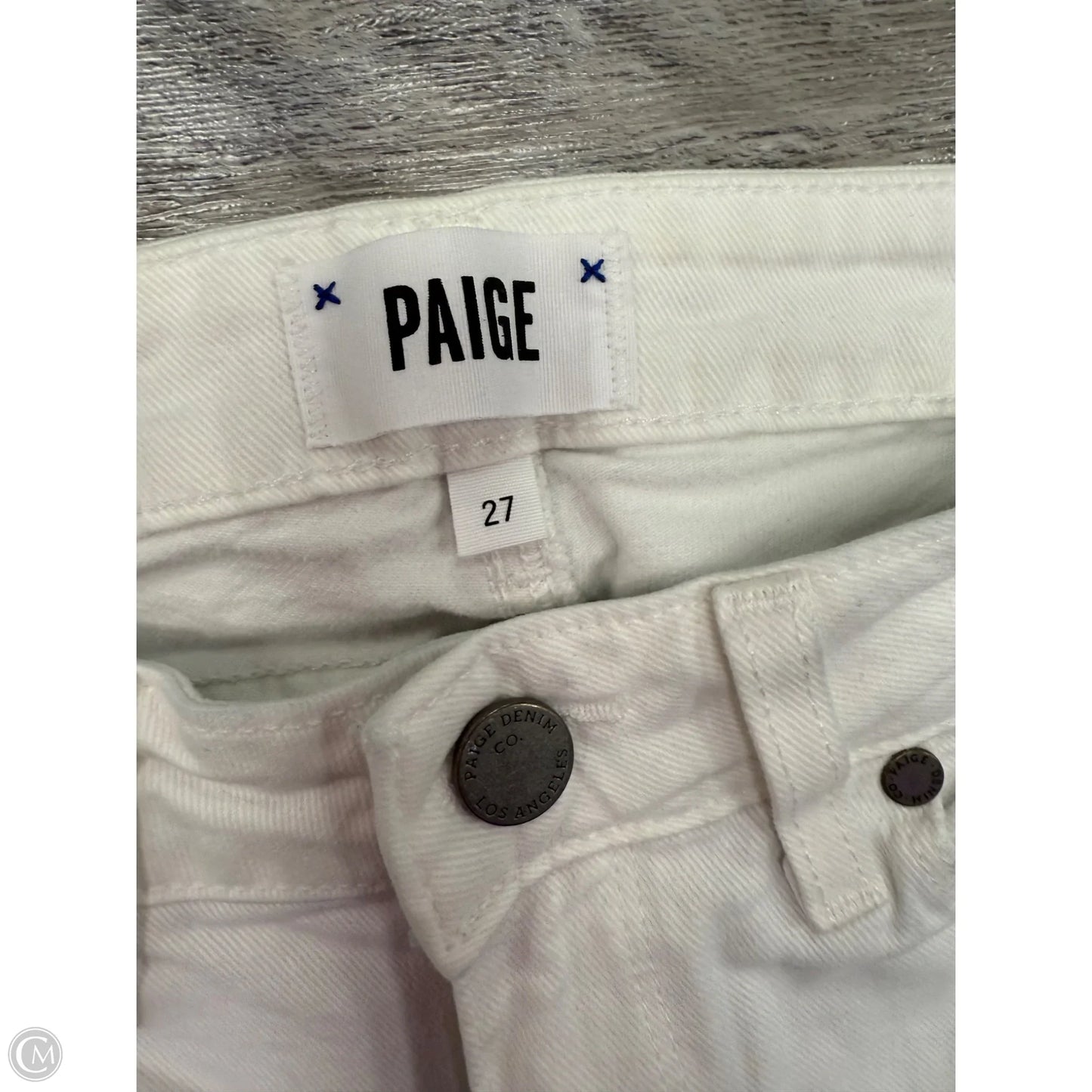 Jeans Designer By Paige In White Denim, Size: 4