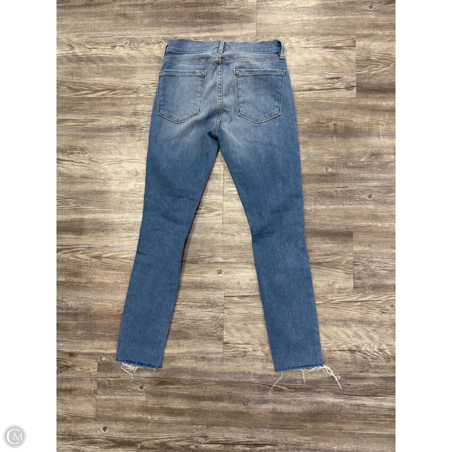Jeans Cropped By Frame In Blue Denim, Size: 4